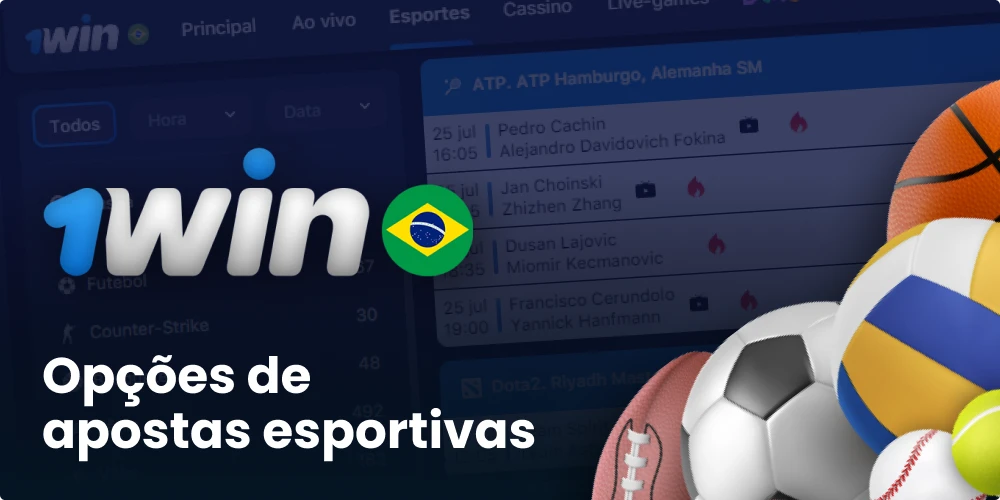 Opções de apostas no 1win Brasil