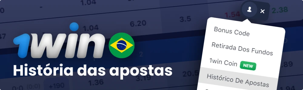 Histórico de apostas 1win Brasil