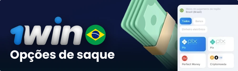 Métodos de saque no 1win Brasil
