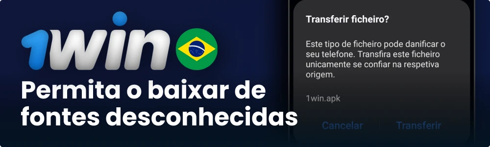 Permita o baixar de fontes desconhecidas