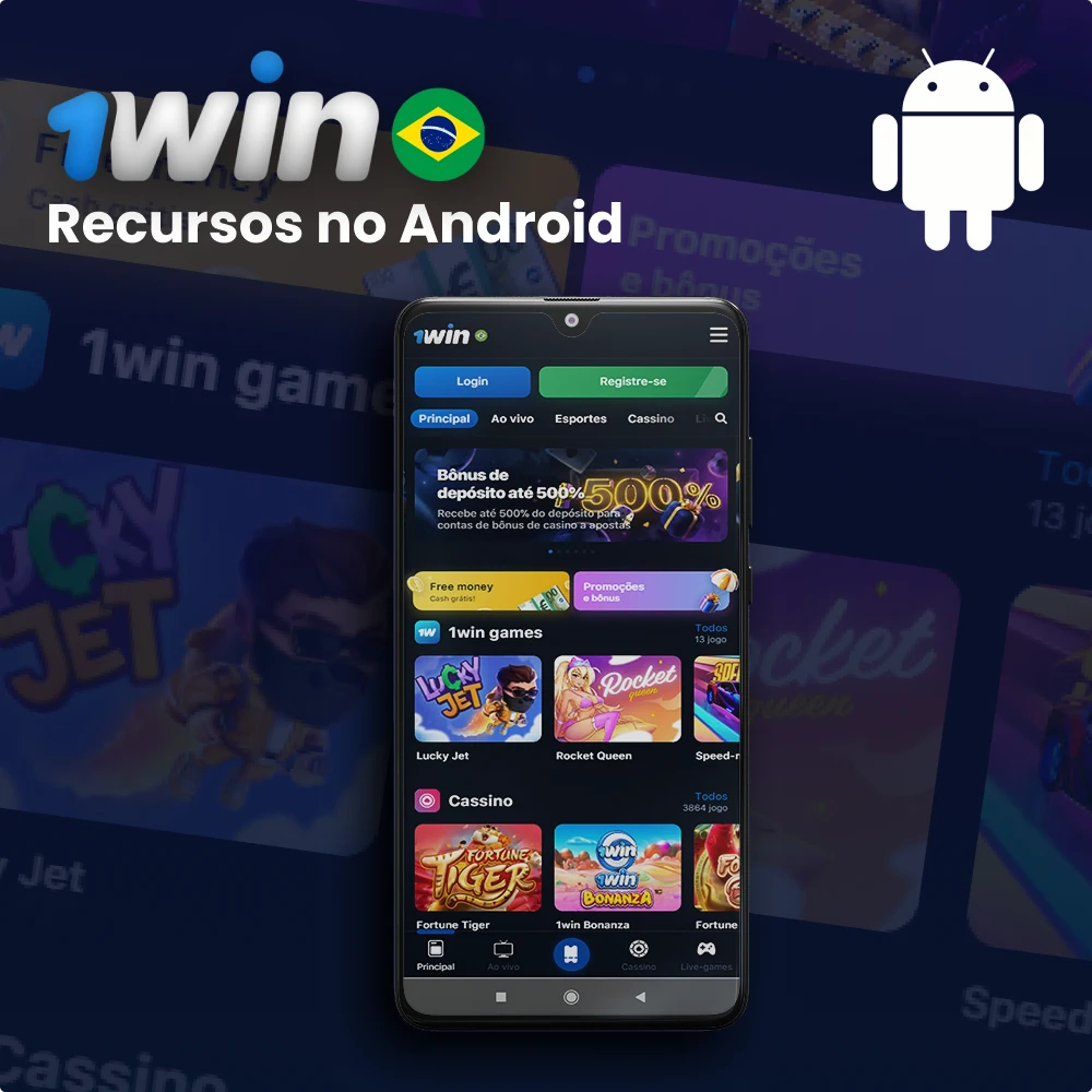 Características do 1win no Android