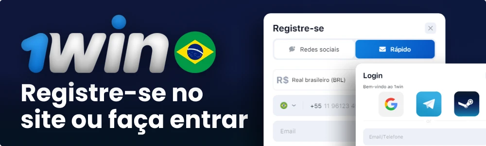 Registre-se no site da 1win ou faça login