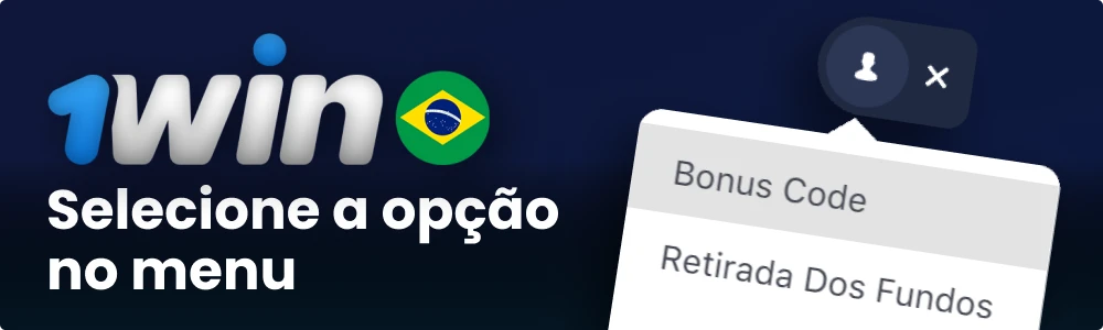 Selecione "Bonus Code" no menu