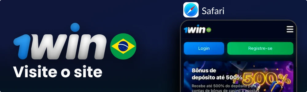 Acesse o site 1win por meio do navegador Safari