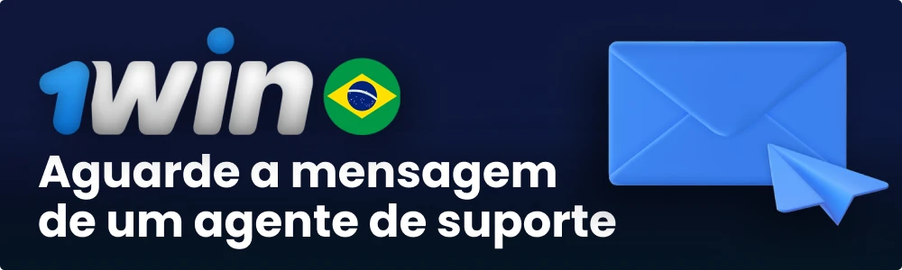 Mensagem de um agente de suporte 1win