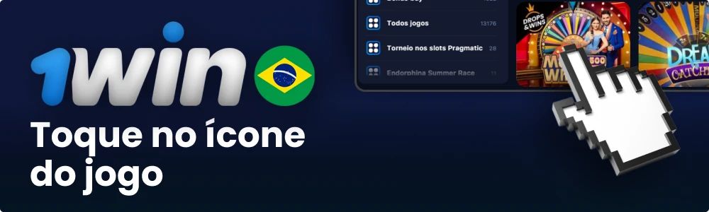 Clique no ícone de seu jogo favorito do 1win